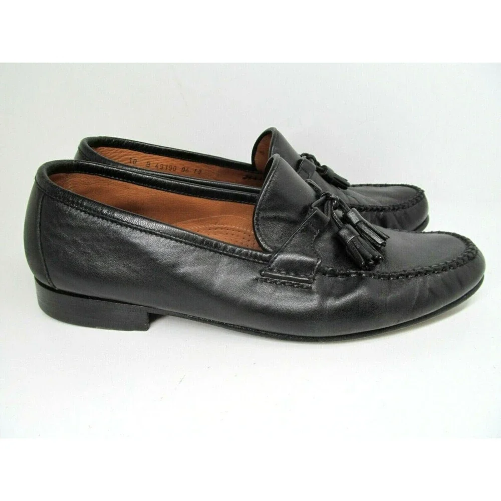 Allen Edmonds Urbino Mens Black Leather Tassel Loafers Size US 10 B
